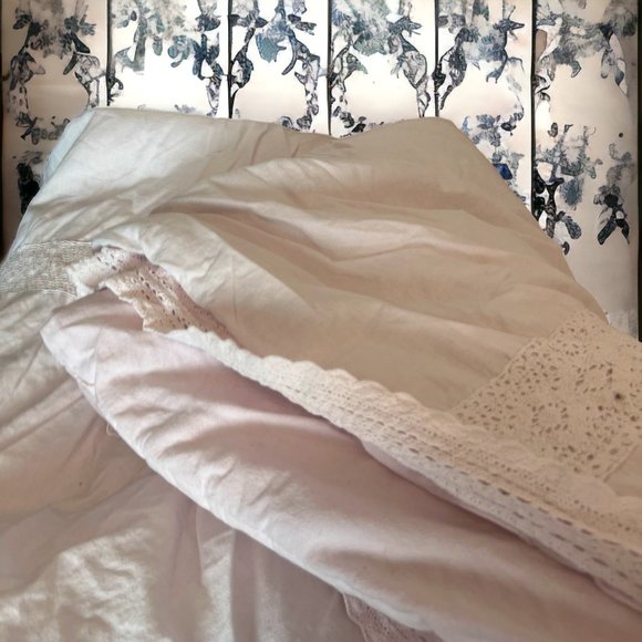 Simply Shabby Chic Bedding Simply Shabby Chic By Rachel Ashwell Pink Linen Blend Crochet